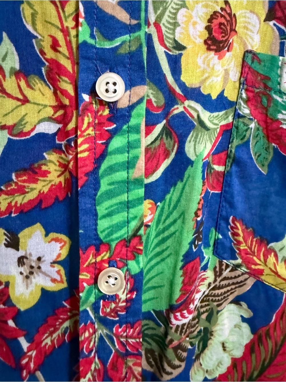 Talbots Woman Blue Tropical Floral Cotton Button Front Shirt
Botanical Blouse XL - Picture 8 of 11